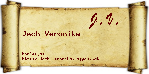 Jech Veronika névjegykártya